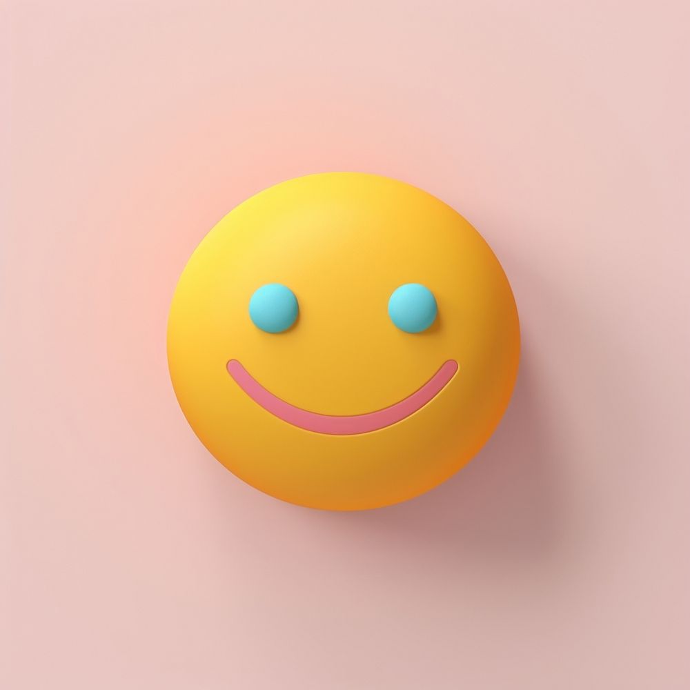 Smile emoji anthropomorphic confectionery celebration.
