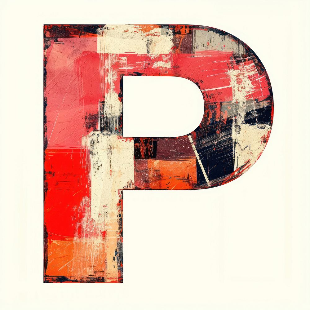 Alphabet P font text art.