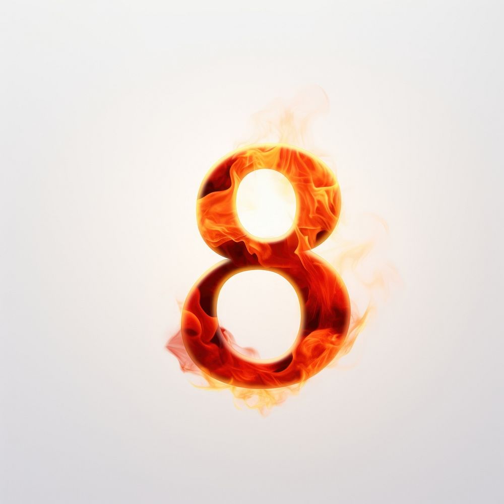 Number fire alphabet burning.