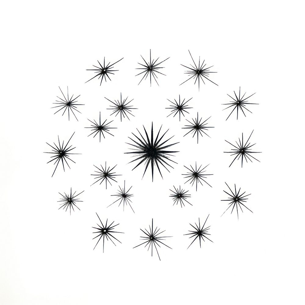 Group of star celestial backgrounds fireworks drawing.