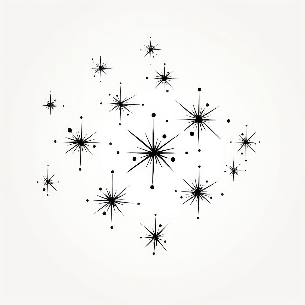 Group of star celestial backgrounds drawing line.