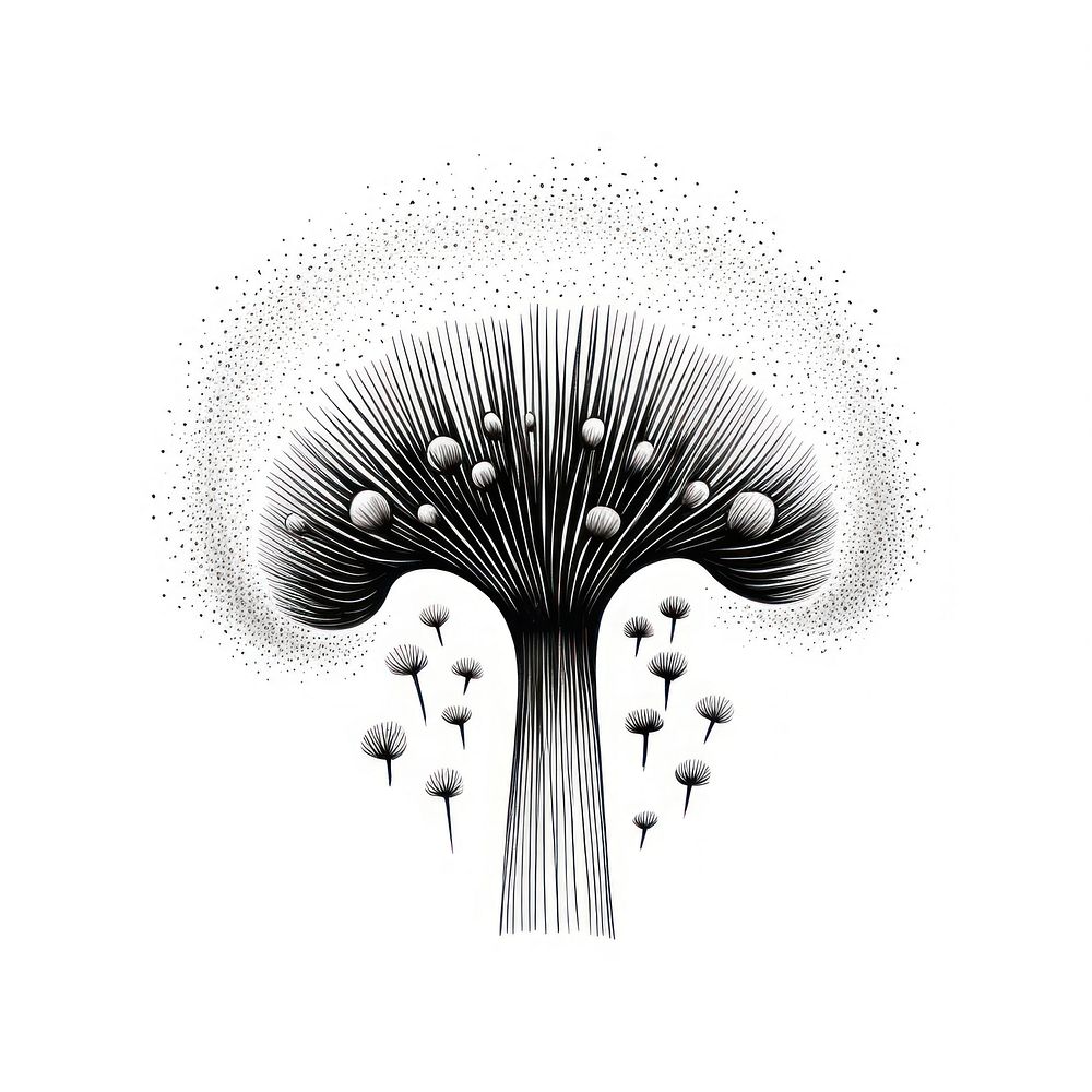 Mushrooms celestial drawing sketch plant.