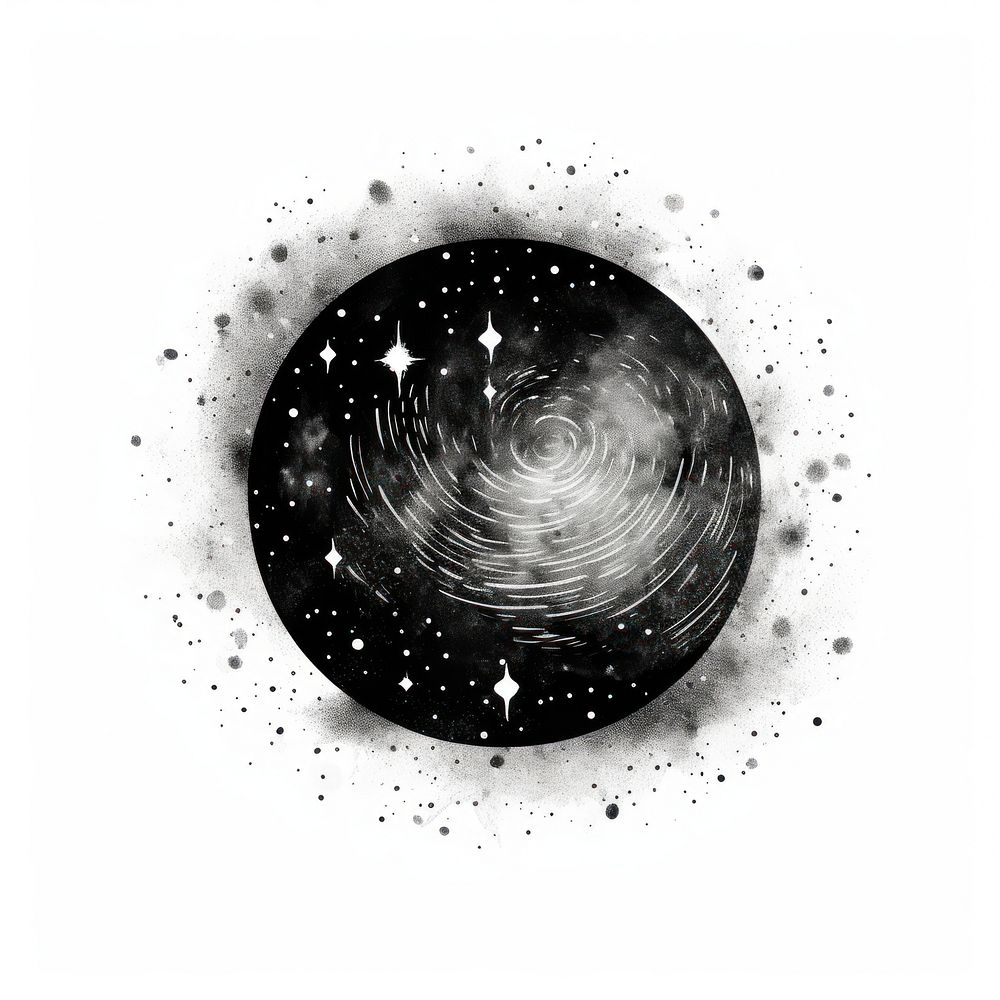 Galaxy celestial astronomy universe drawing.
