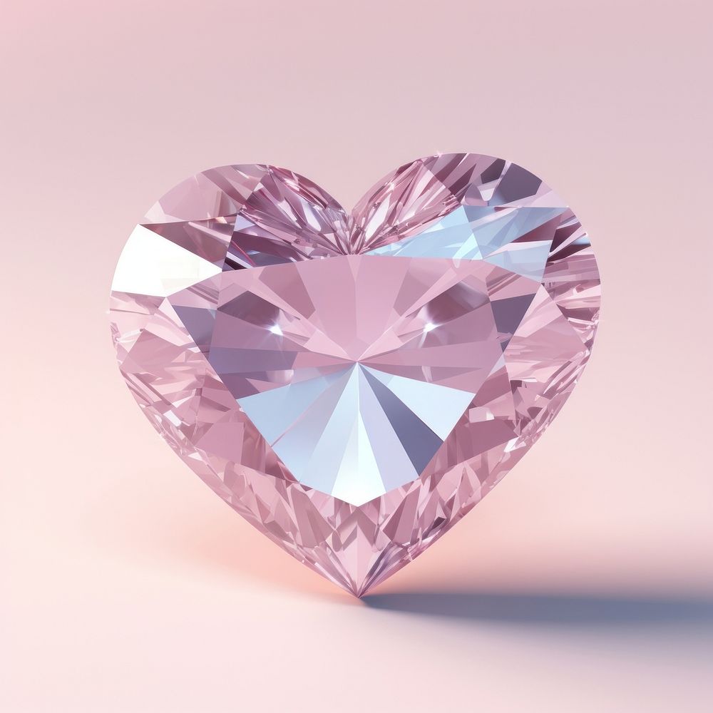Heart shaped diamond gemstone jewelry accessories.