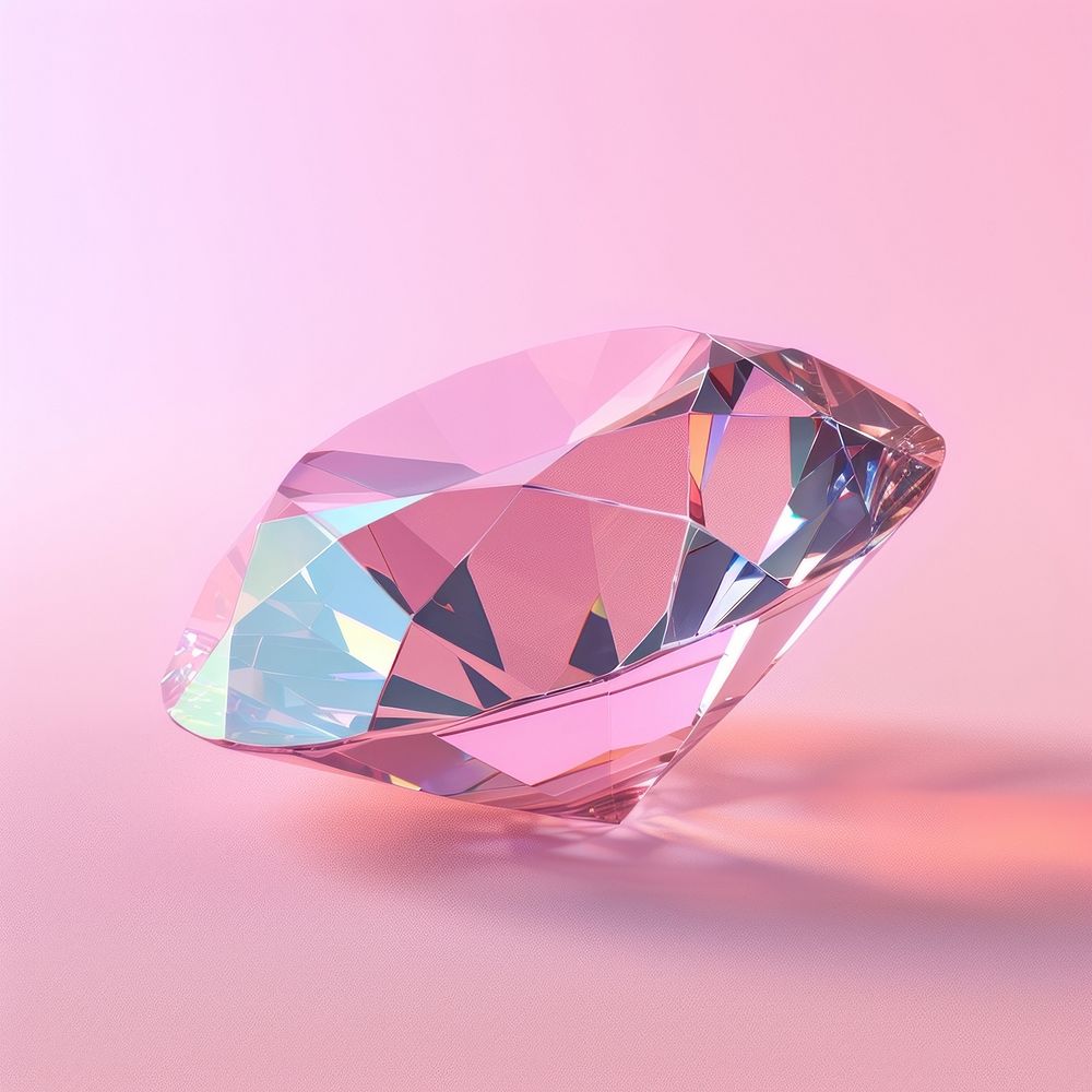 Oval shaped diamond gemstone mineral crystal.