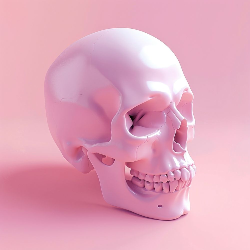 Skull anatomy purple spooky.
