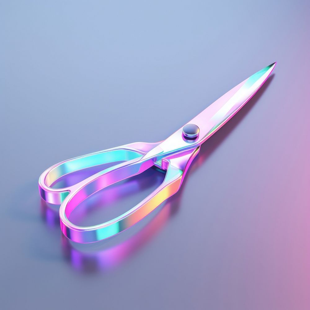 Scissors cut ribbon icon weaponry glasses purple.