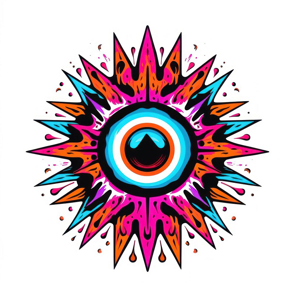 Devils eye graphics pattern art.