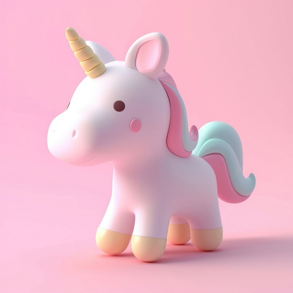 Unicorn figurine toy representation.