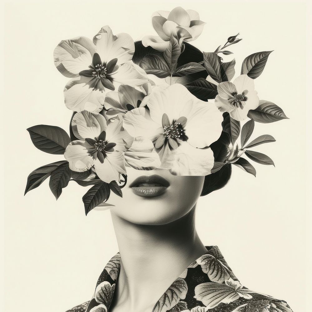 Beauty women flower art portrait. | Premium Photo Illustration - rawpixel