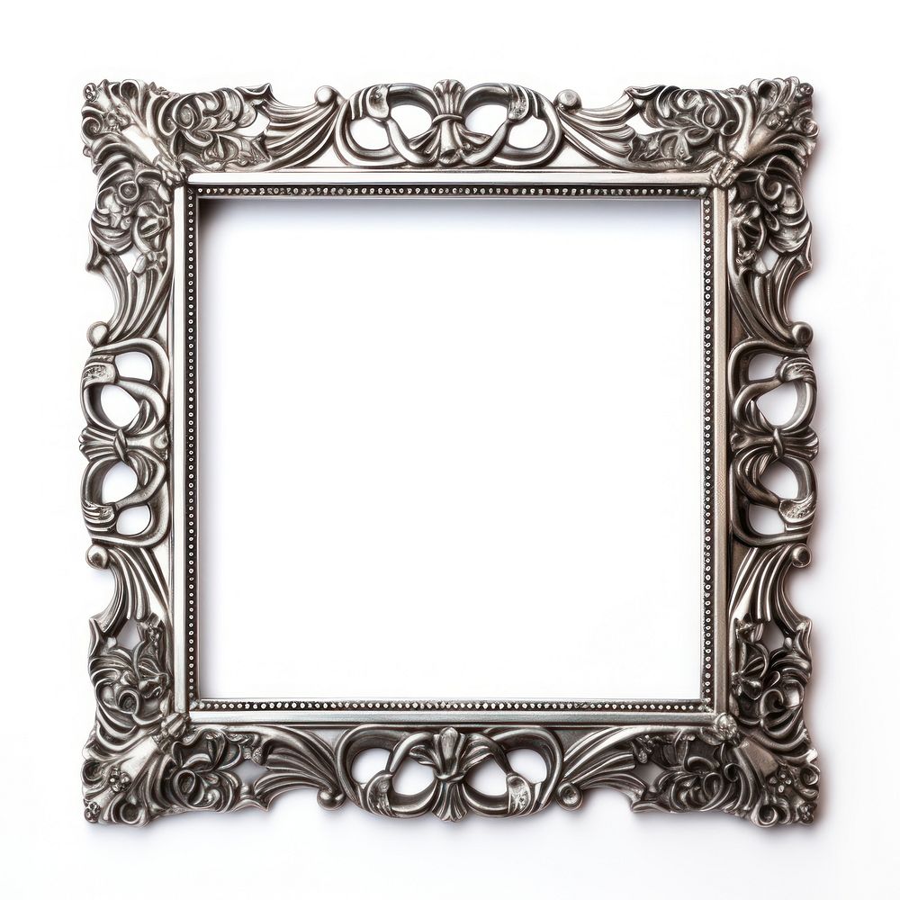 Silver backgrounds frame white background.