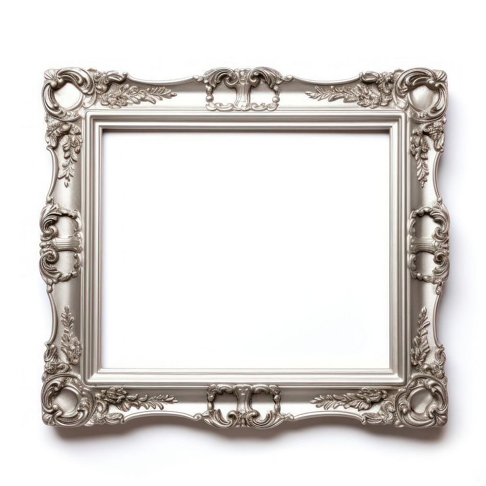 Silver backgrounds mirror frame.