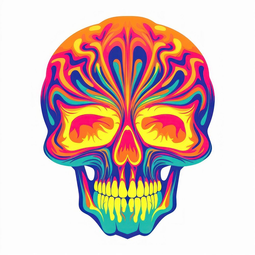 A skull art illustrated creativity.