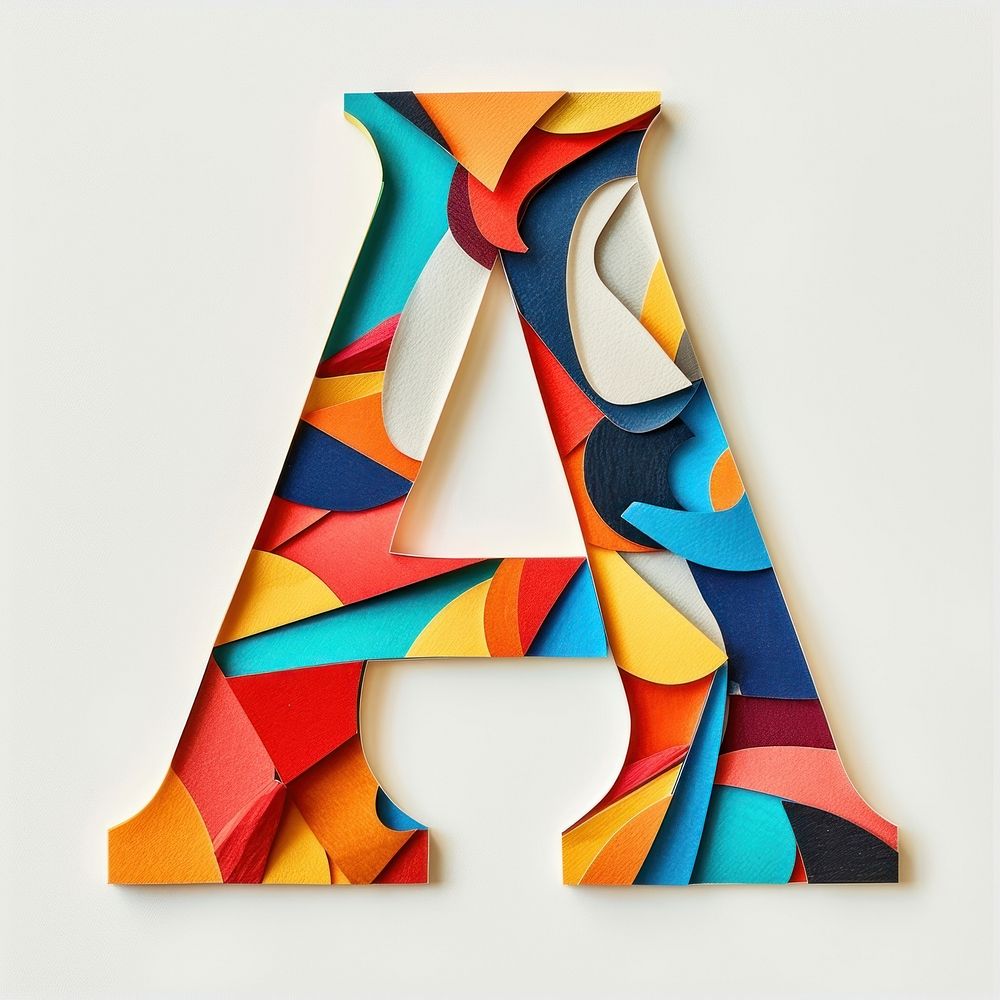 Alphabet A art alphabet shape.