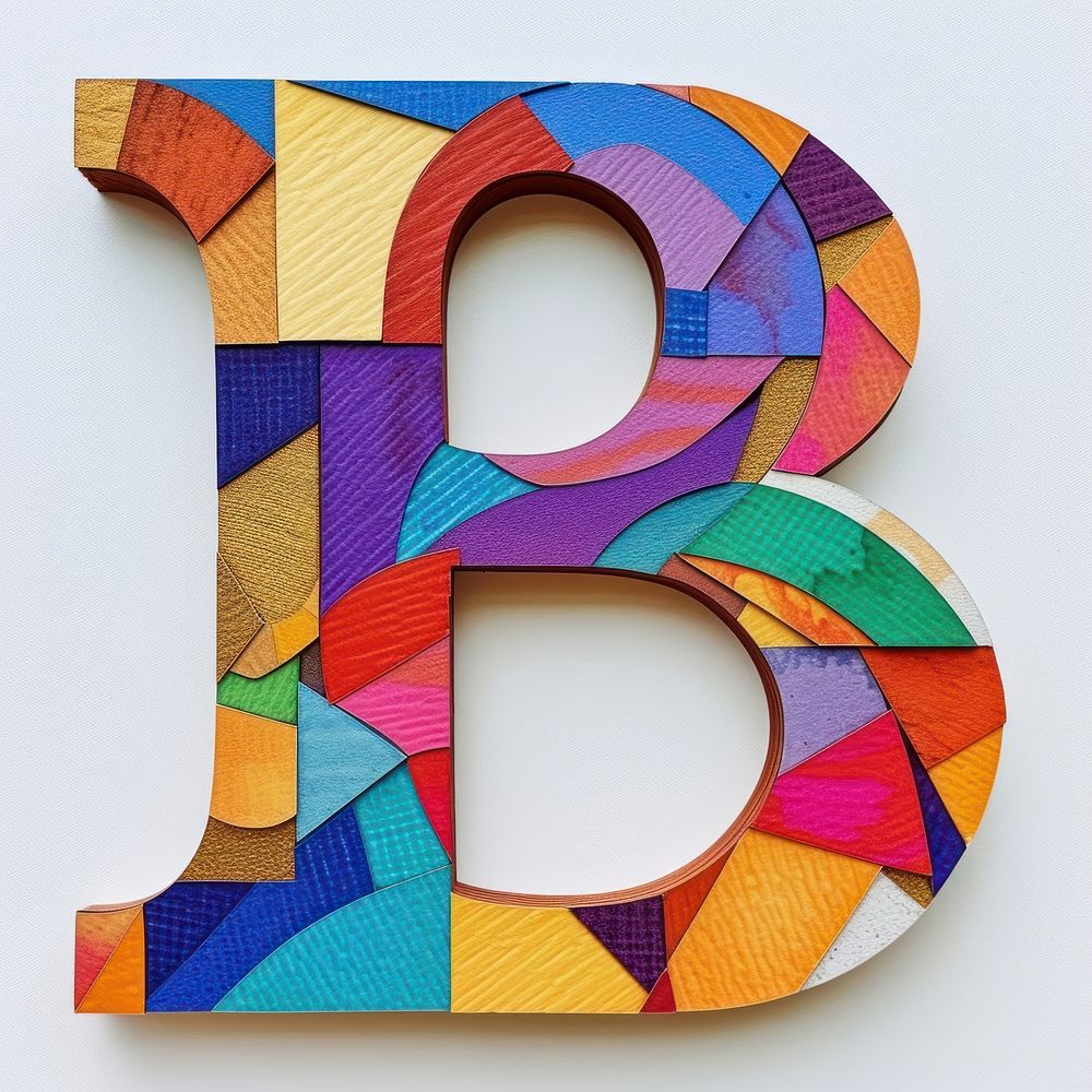 Alphabet B art alphabet number.