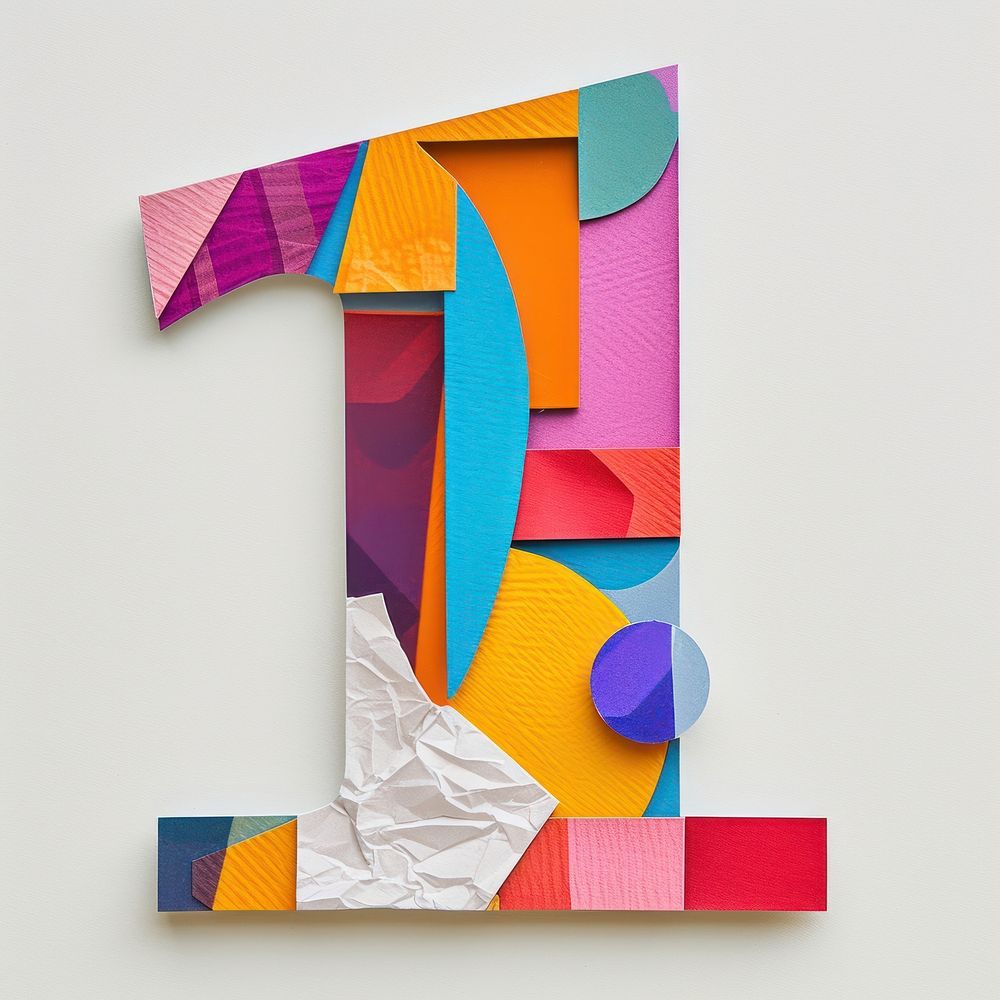 Number 1 art shape craft. | Premium Photo Illustration - rawpixel