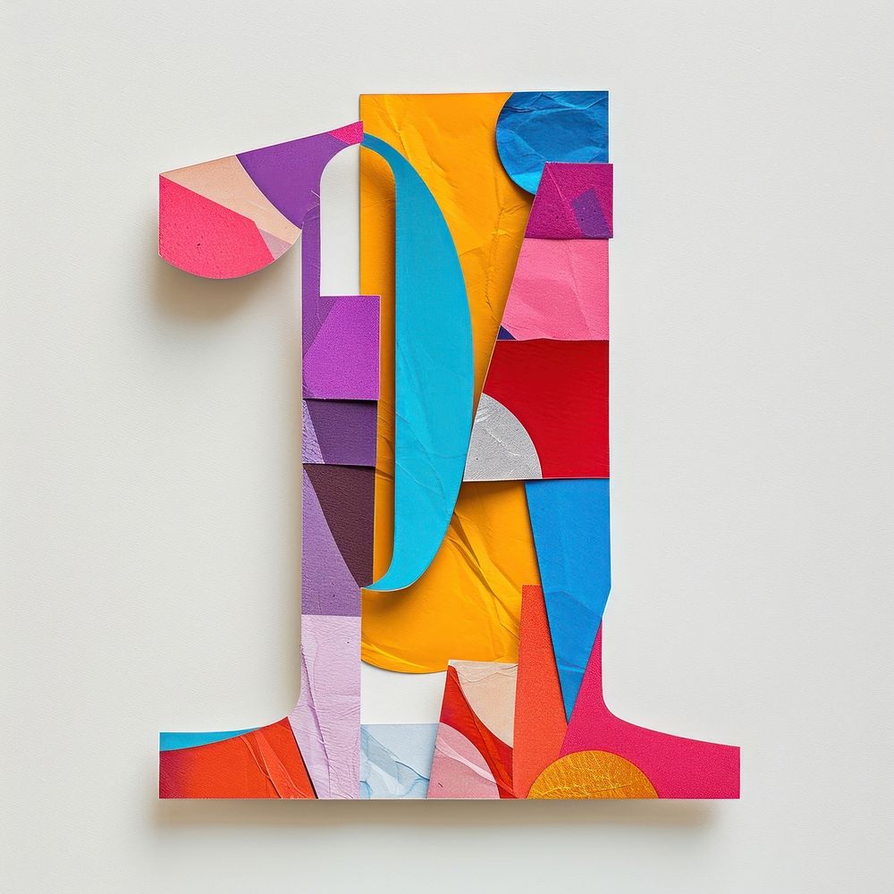 Number 1 art collage shape. | Premium Photo Illustration - rawpixel