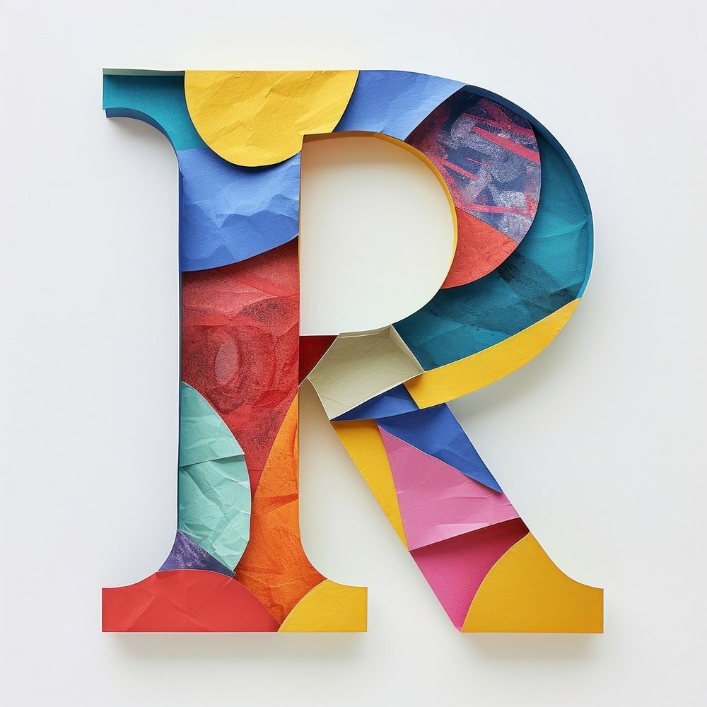 Alphabet R text art alphabet.