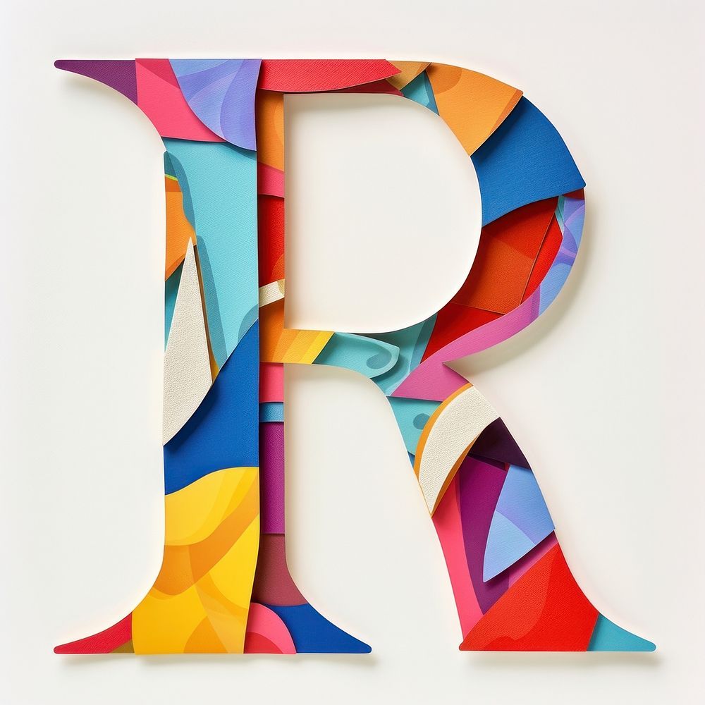 Alphabet R art alphabet shape.
