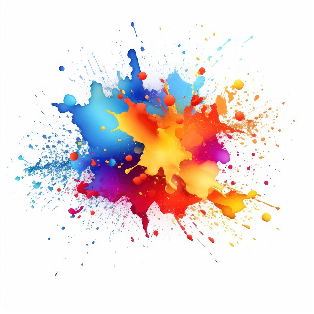 Colorful small spots backgrounds white background splattered.