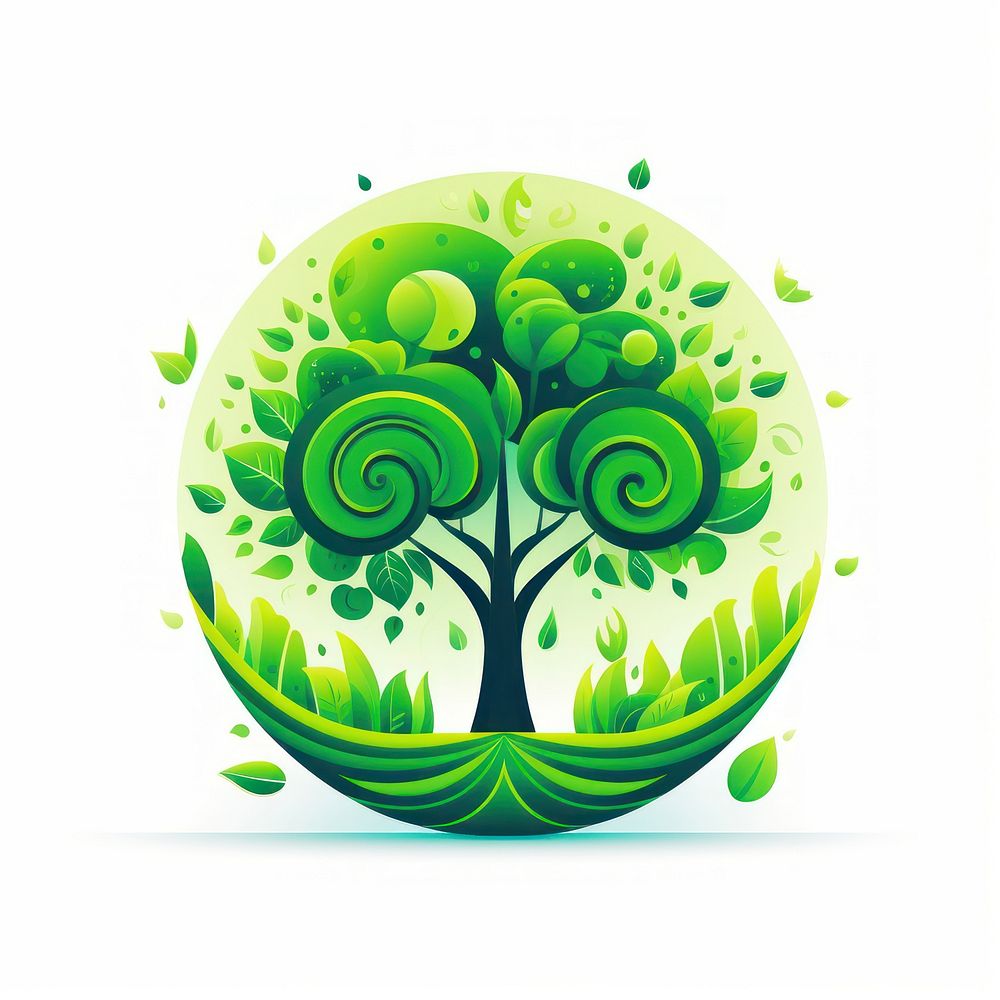 Green ture icon plant leaf creativity.