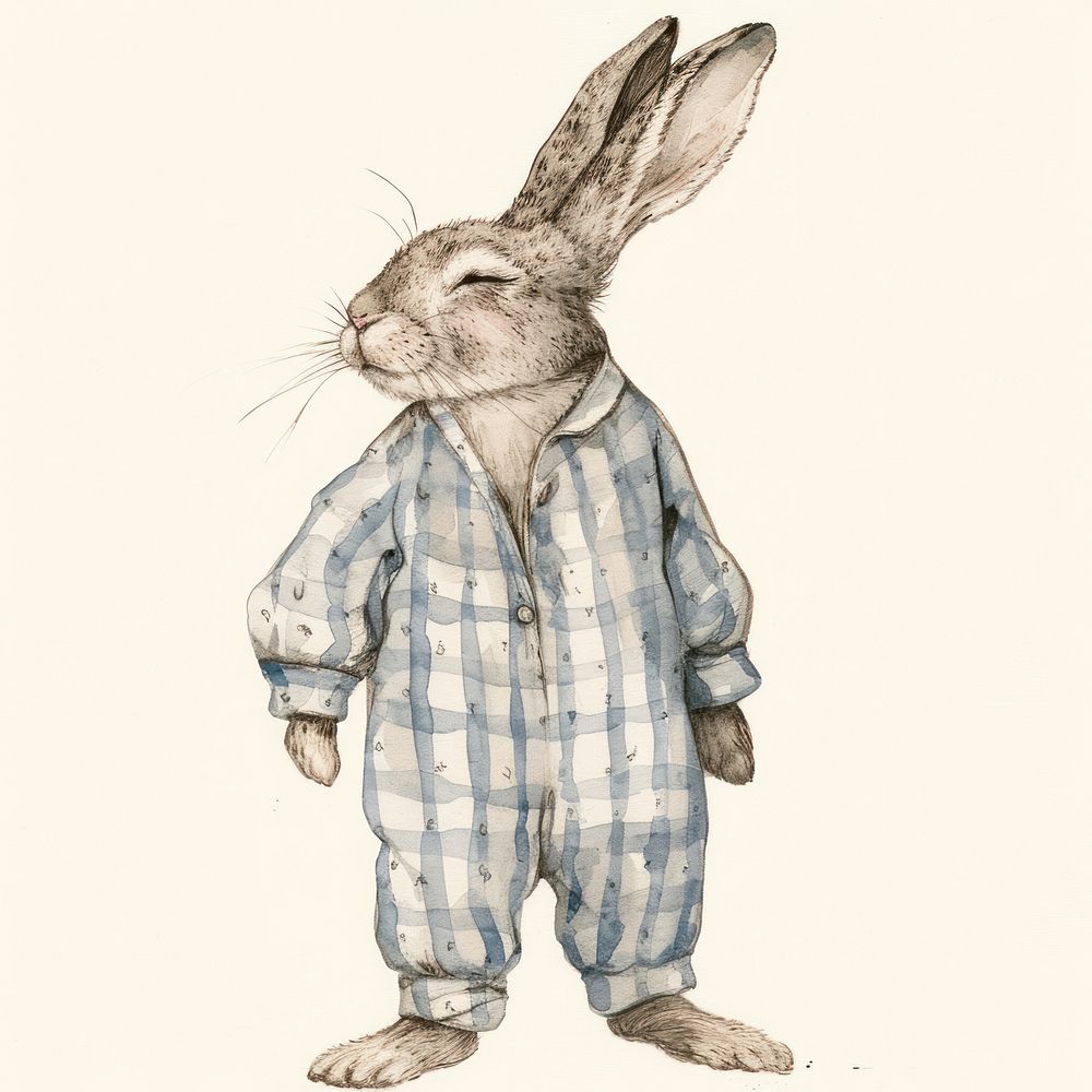 Illustration of Rabbit watercolor drawing animal mammal.