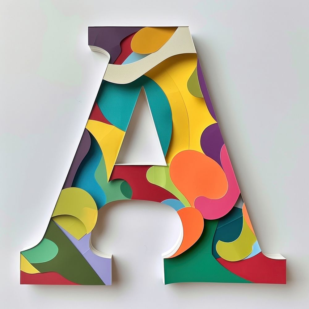 Alphabet A text art alphabet.