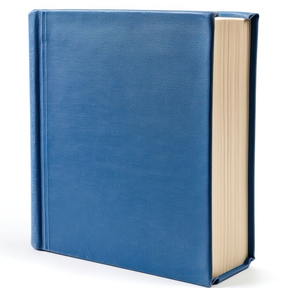 Blue hard cover book publication diary blue.
