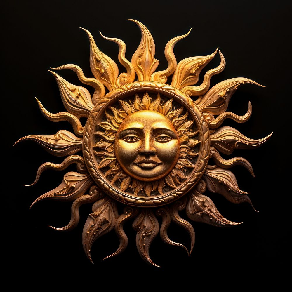 Sun gold representation accessories.