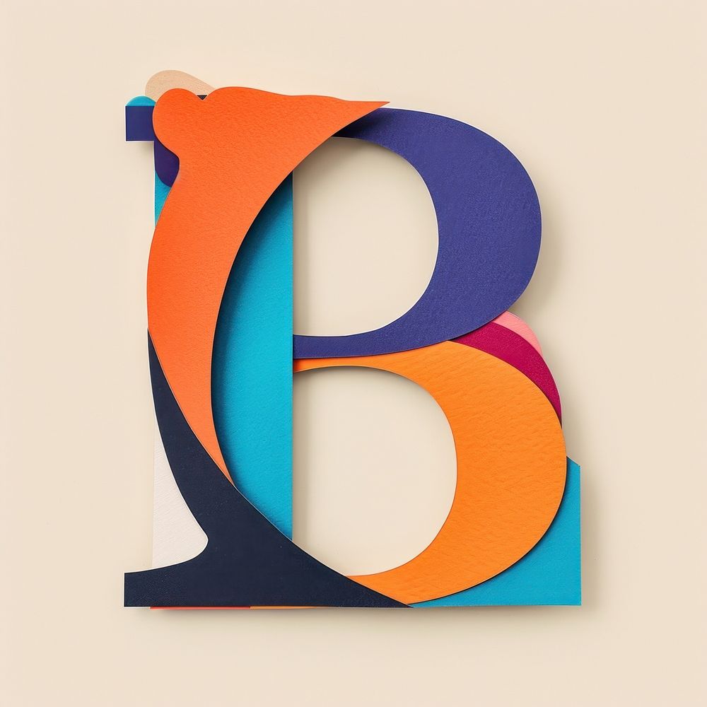 Alphabet B text number shape.