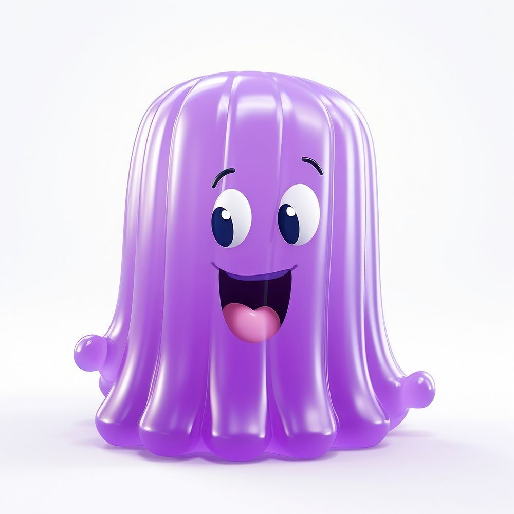 Light violet jelly master character cartoon purple anthropomorphic.