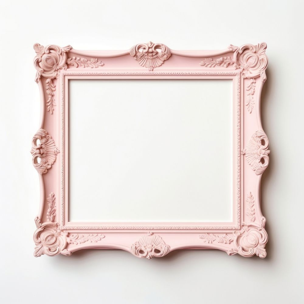 Muted pastel color rectangle mirror frame.