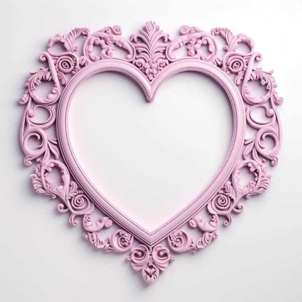 Pink Heart design frame vintage heart accessories creativity.