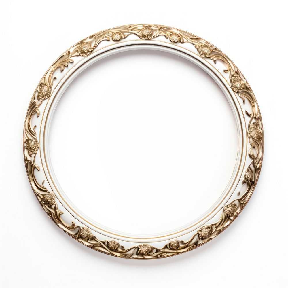 White gold ceramic circle Renaissance frame vintage rectangle jewelry locket.