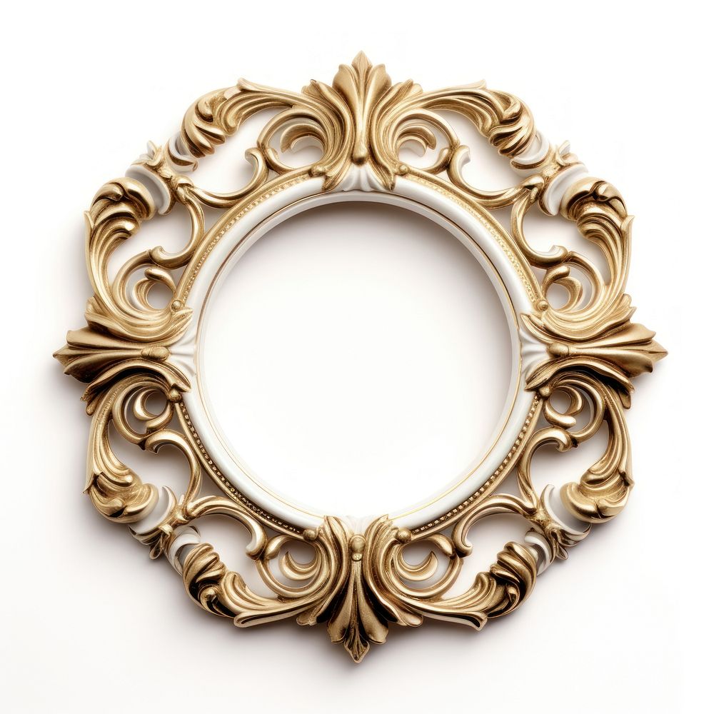White gold ceramic heart design Renaissance frame vintage jewelry locket photo.