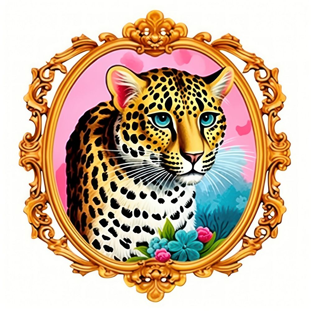 Leopard printable sticker animal mammal representation.
