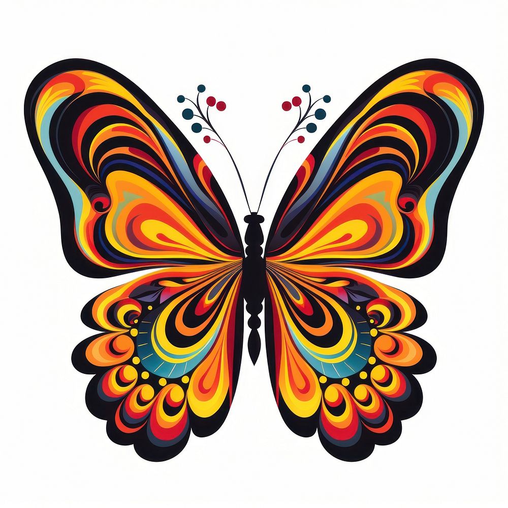 Butterfly graphics pattern animal.