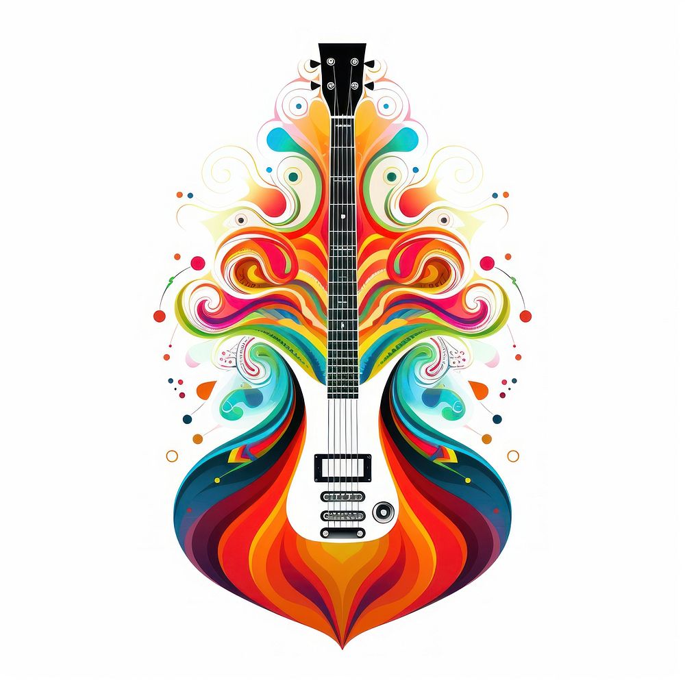 Guitar abstract graphics pattern.