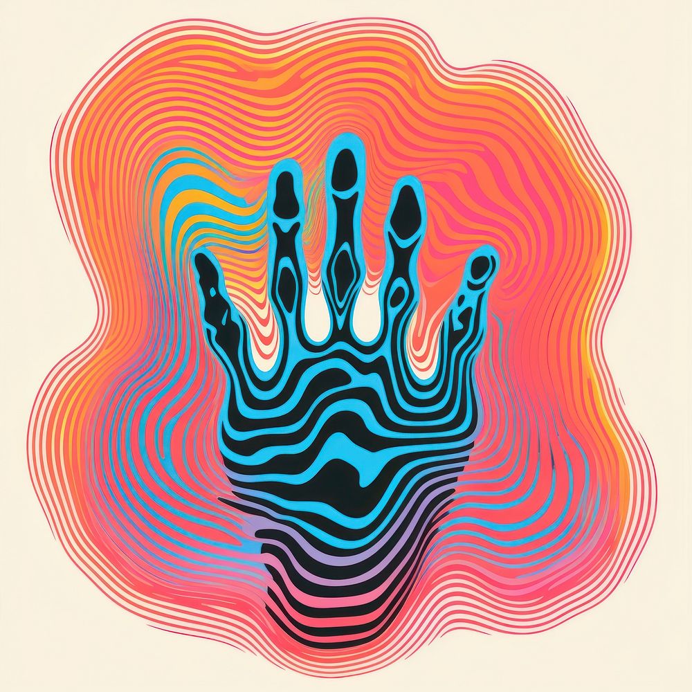 Hand art abstract graphics.