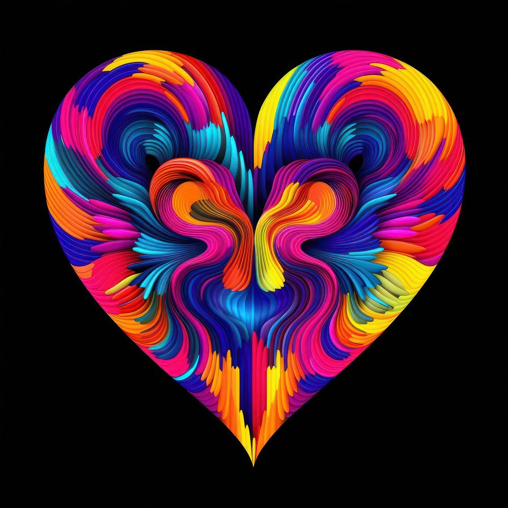 Heart abstract pattern purple.