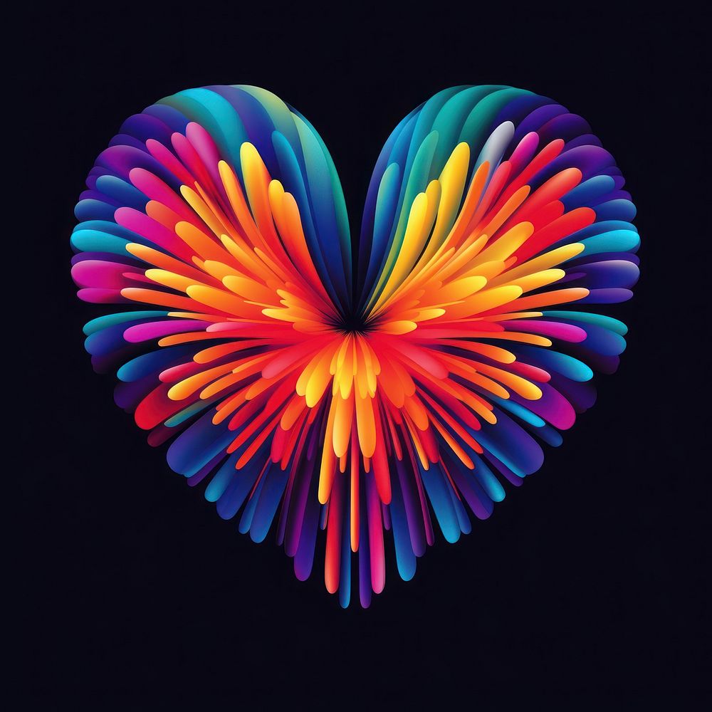 Heart pattern creativity fireworks.