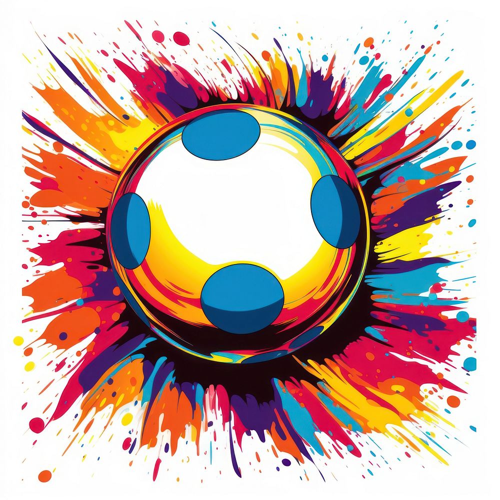 Soccer abstract graphics sphere.