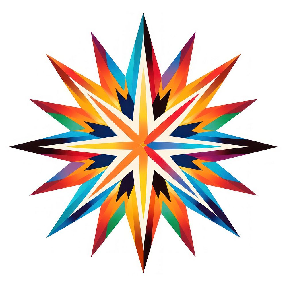 Star abstract pattern symbol.