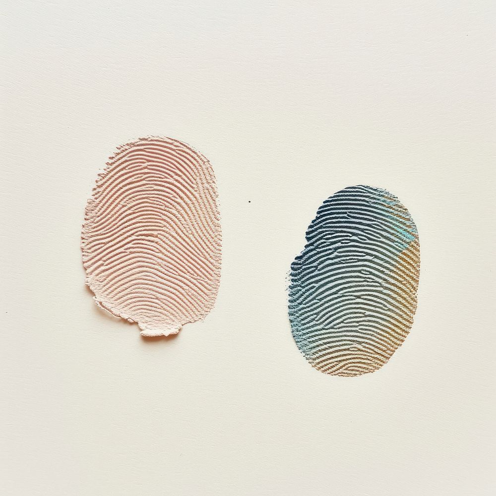 Palm color fingerprints invertebrate studio shot accessories.