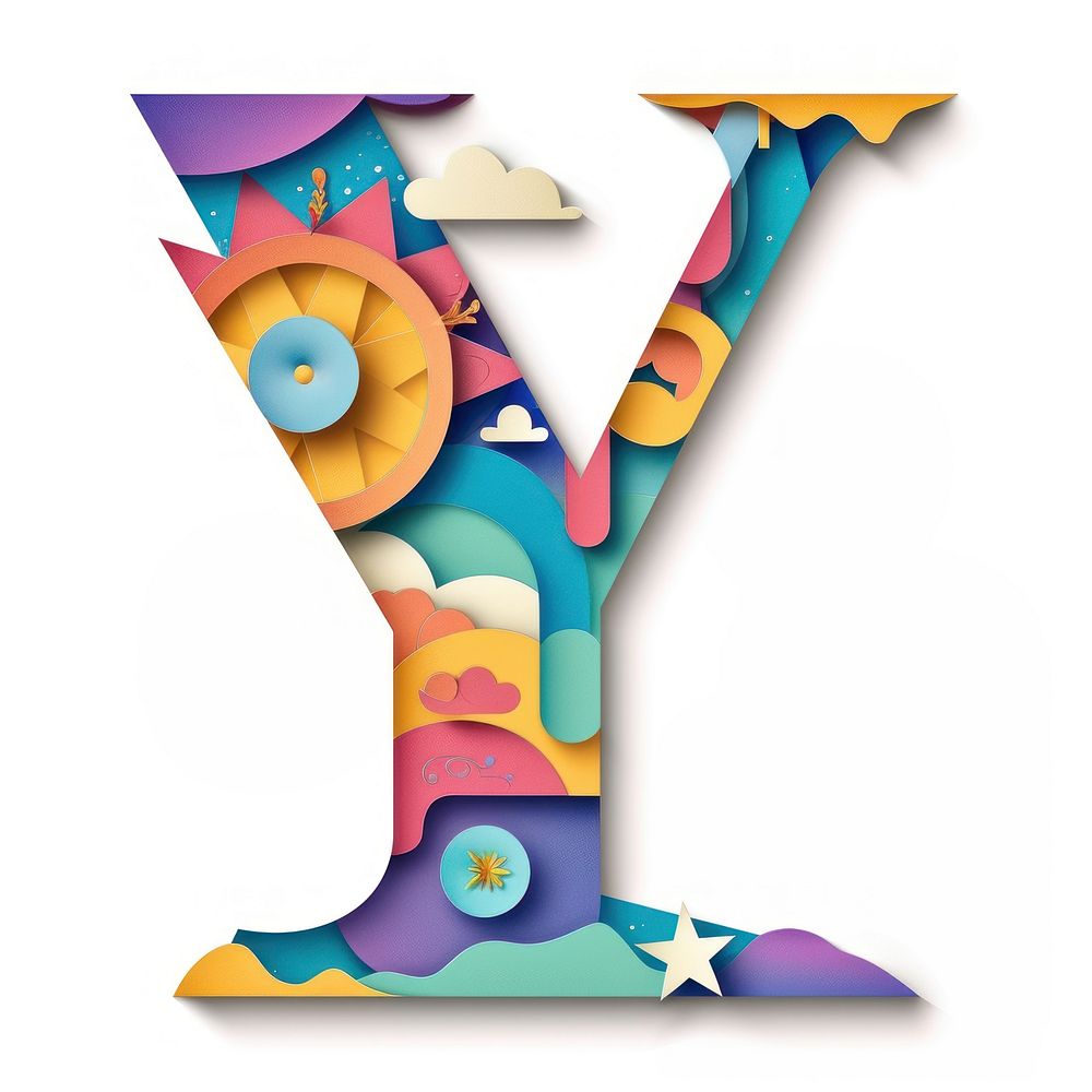 Letter Y art alphabet shape.