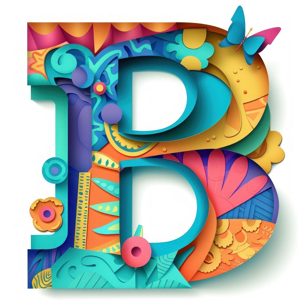 Letter B font text creativity.