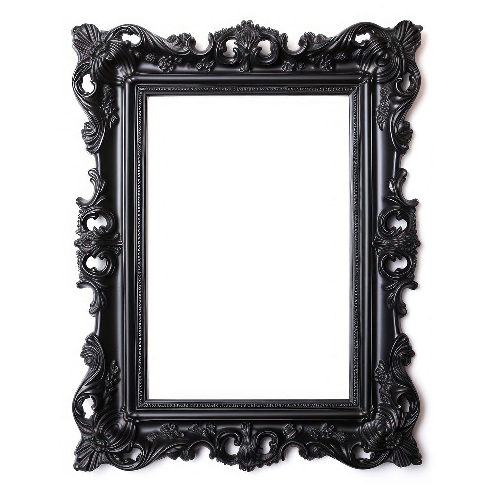 Black mirror frame white background.