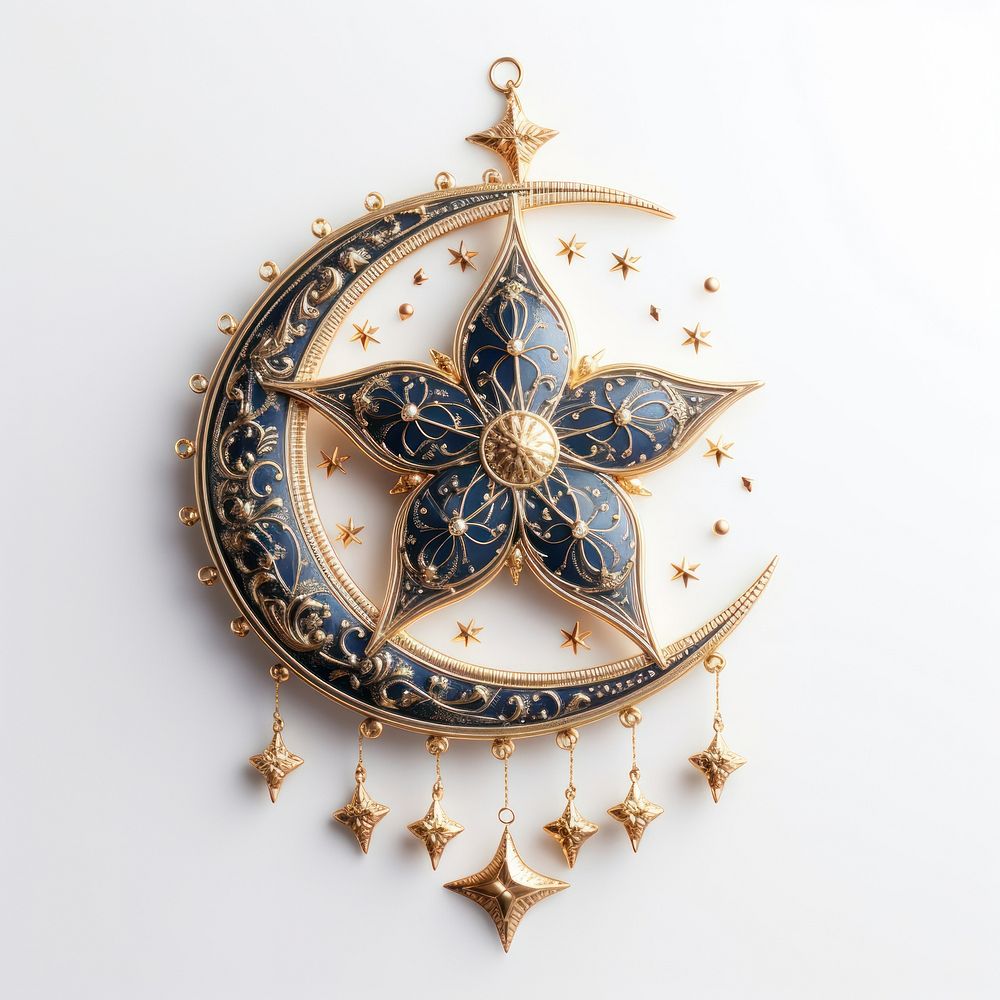 Celestial art ramadan jewelry pendant locket.