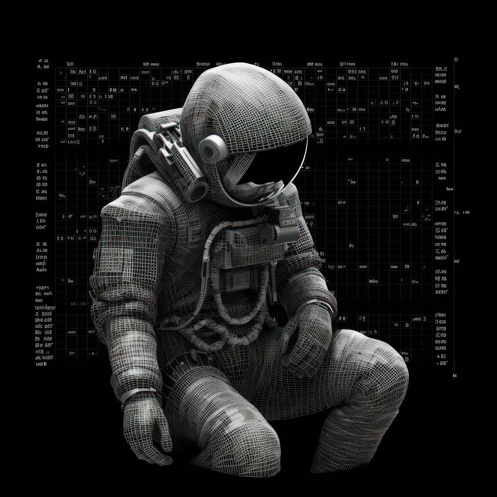 A astronaut adult technology futuristic.
