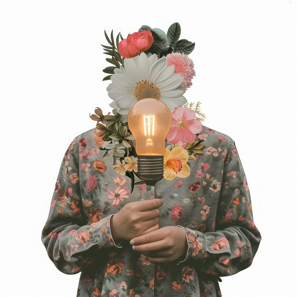 Person holding light bulb flower lightbulb plant.